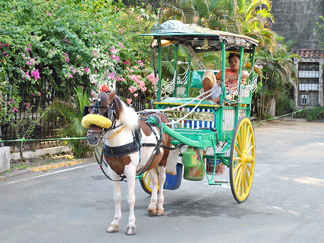 Calèche comme moyen de transport aux Philippines