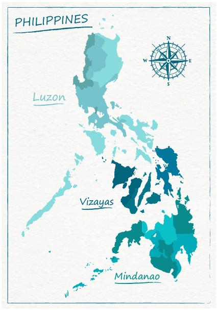 Carte des régions des Philippines