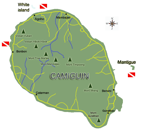 Carte de Camiguin.