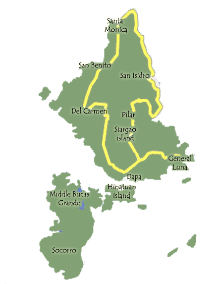 Carte de Siargao.