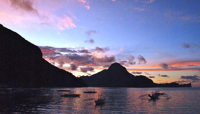 Coucher de soleil Philippines.